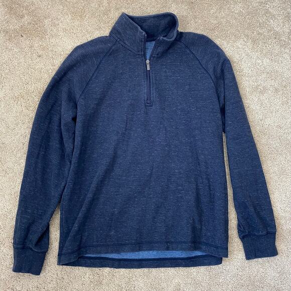 L.L. Bean 1/4 Zip Pullover Men's Medium Blue Slightly Fitted Style 507471 Size M - Picture 9 of 9